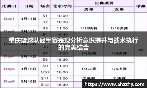 重庆篮球队冠军赛表现分析意识提升与战术执行的完美结合